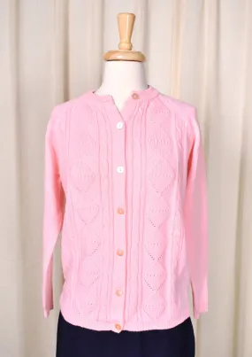 1960s Vintage Pink Diamond Cardigan
