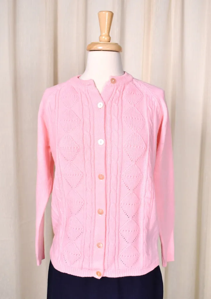 1960s Vintage Pink Diamond Cardigan