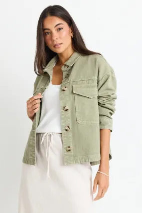 AMONG THE BRAVE ECHO PATCH POCKET DENIM JACKET