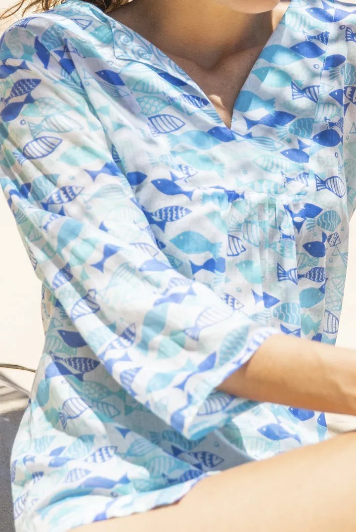 Aquarium Cotton Beach Tunic Coverup KV463