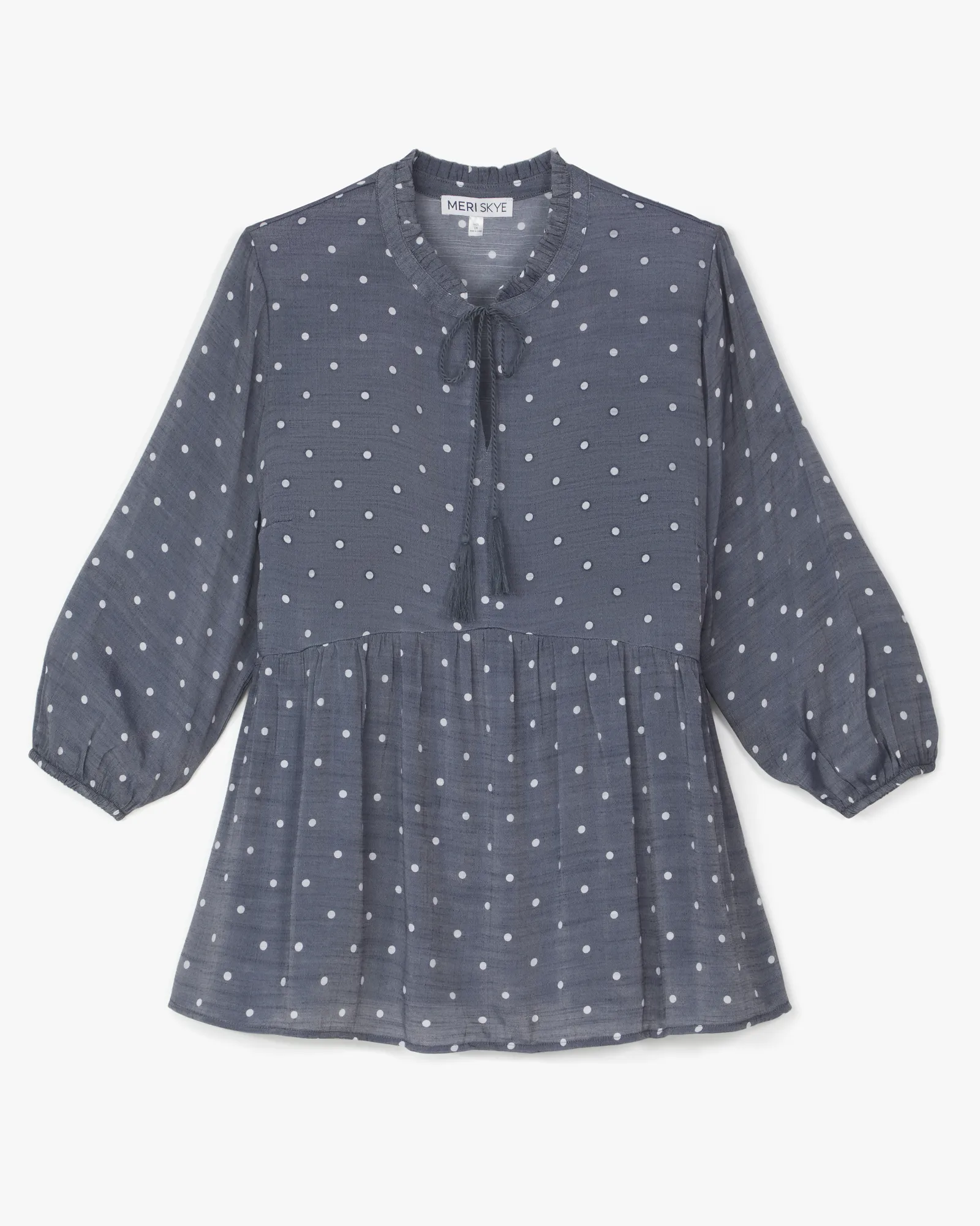 Aria Babydoll Tunic | Navy / White