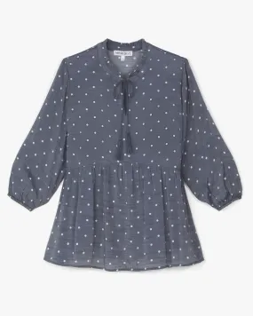 Aria Babydoll Tunic | Navy / White