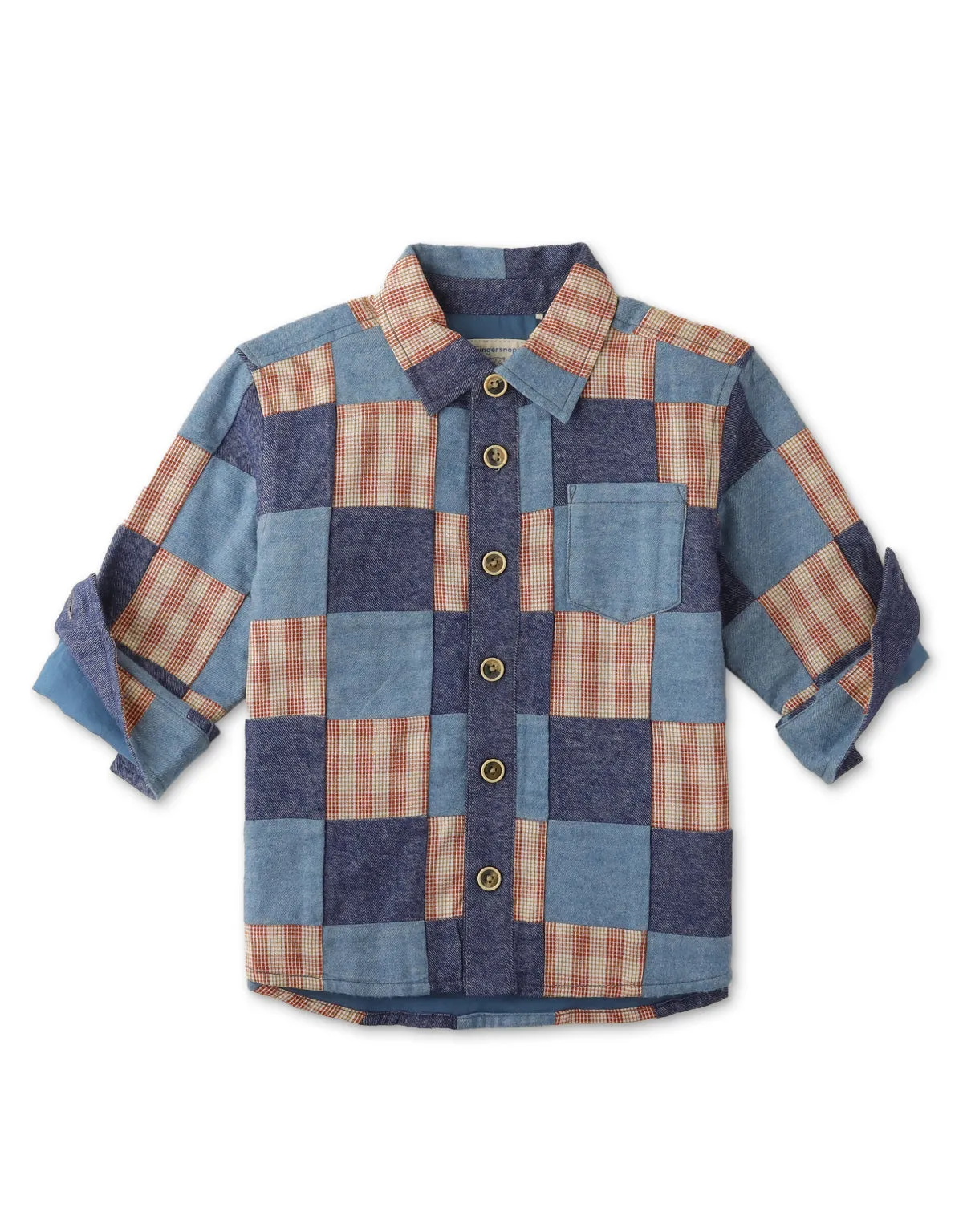 BOYS PATCHWORK SHACKET