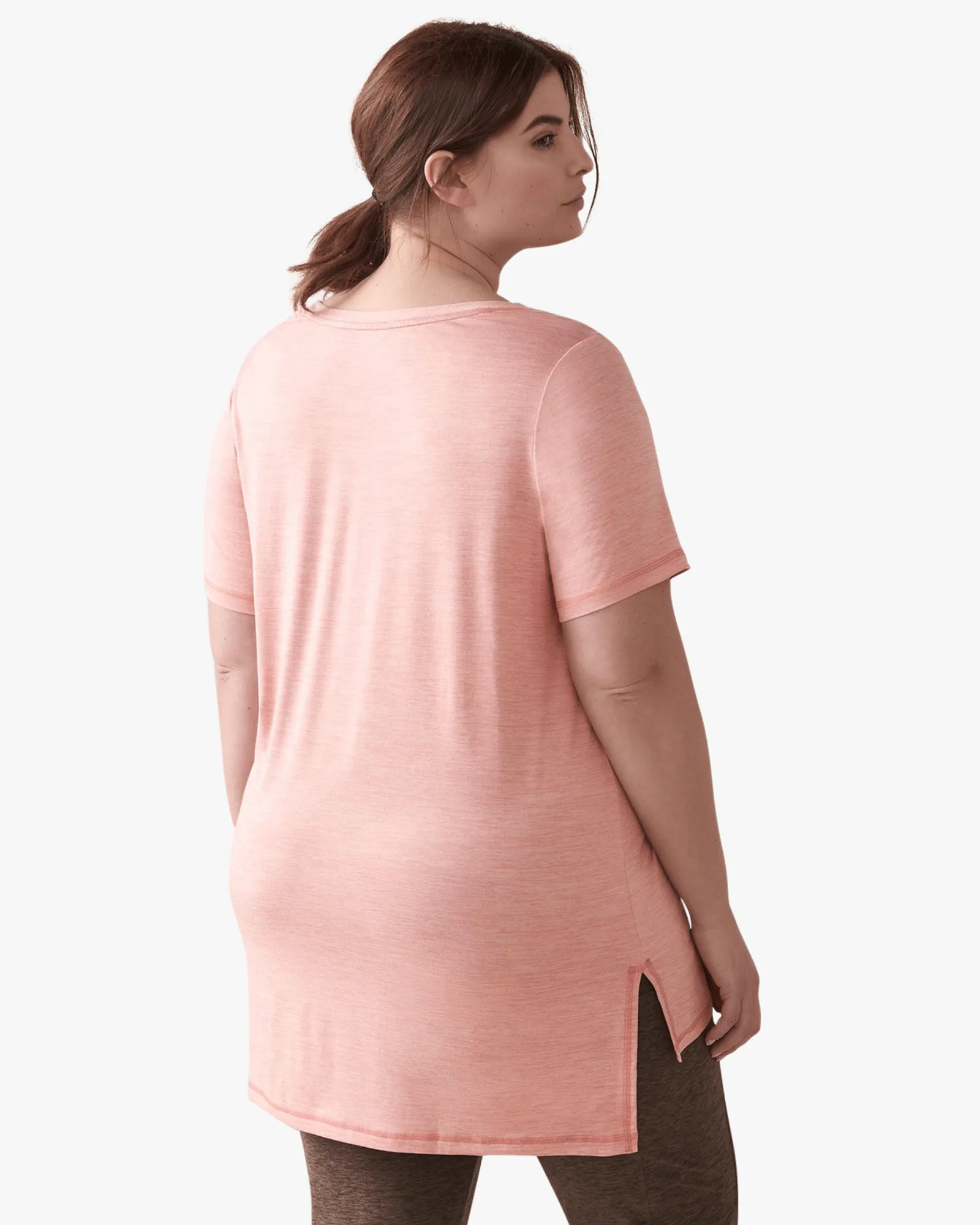 Cassy High-Low Tunic Tee | Pink