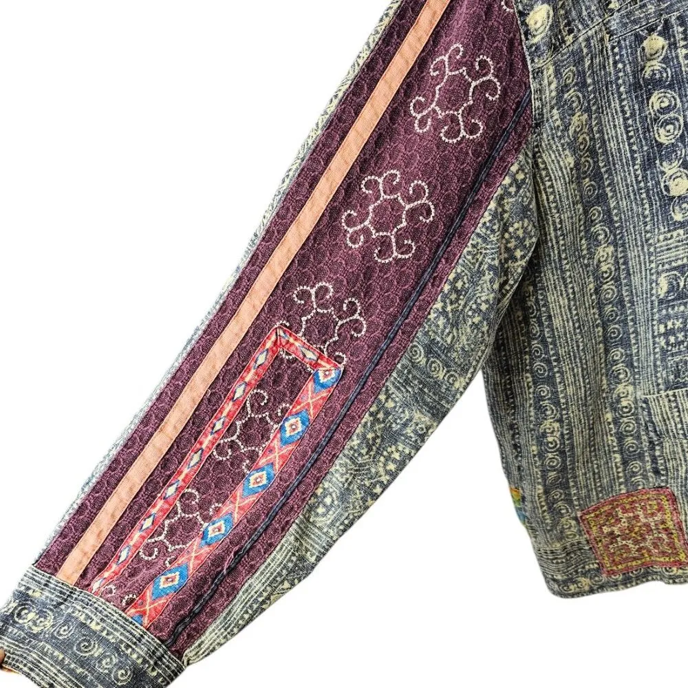 Chico's Womens 100% Linen Vintage Button Up Shacket