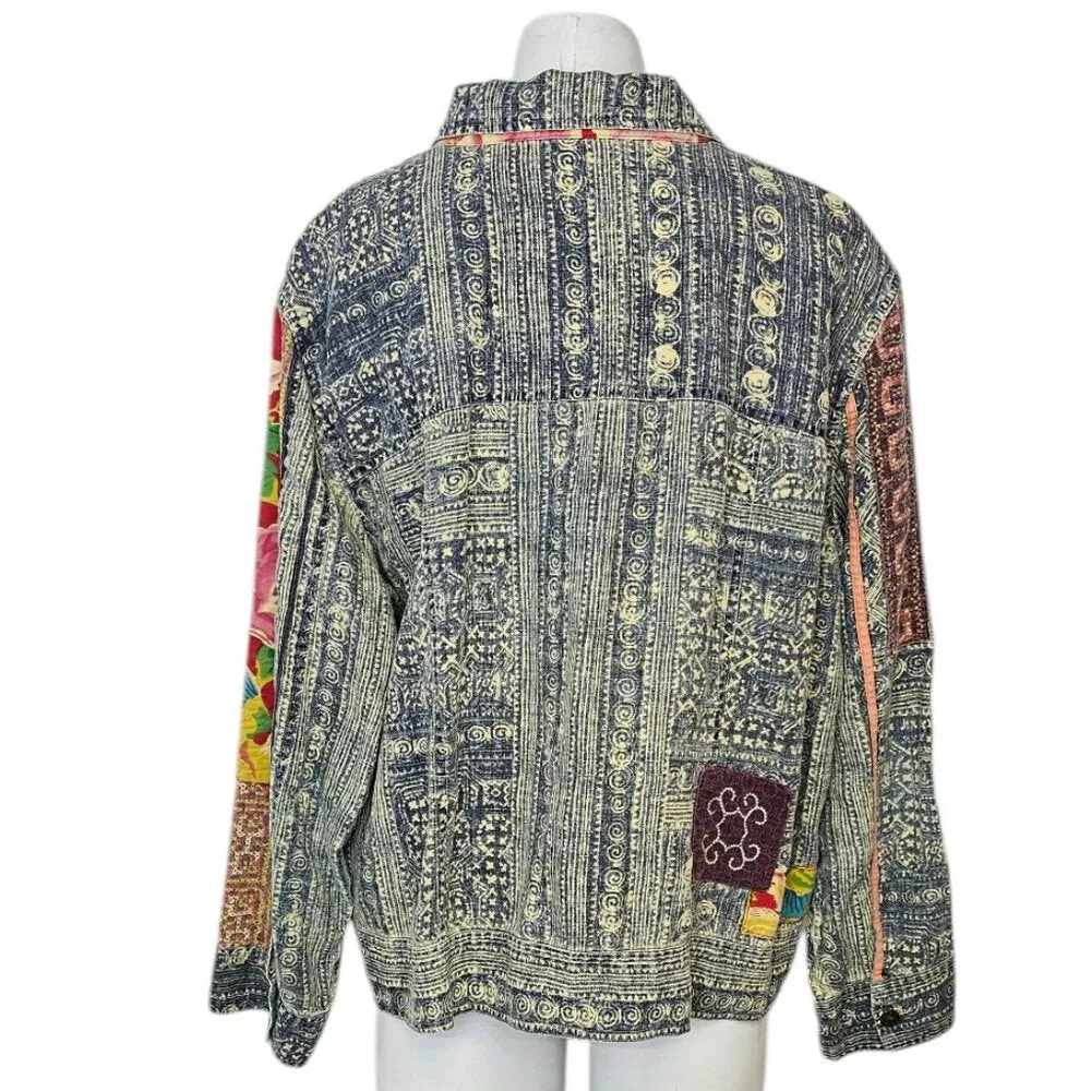 Chico's Womens 100% Linen Vintage Button Up Shacket