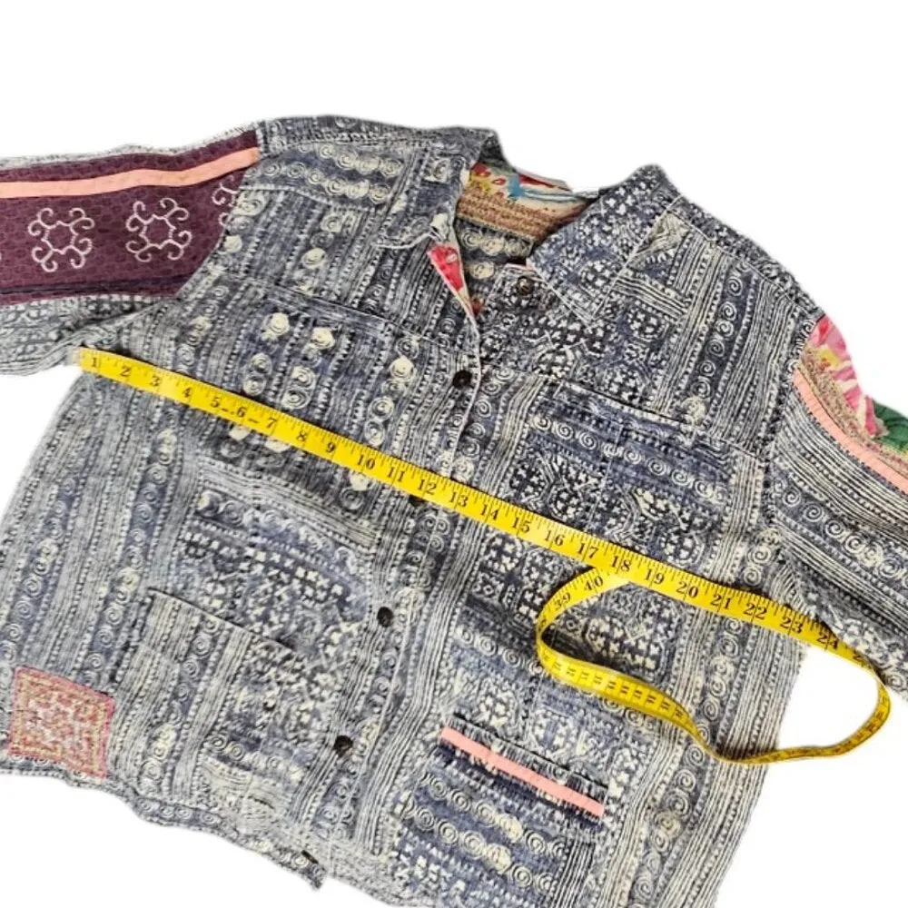 Chico's Womens 100% Linen Vintage Button Up Shacket