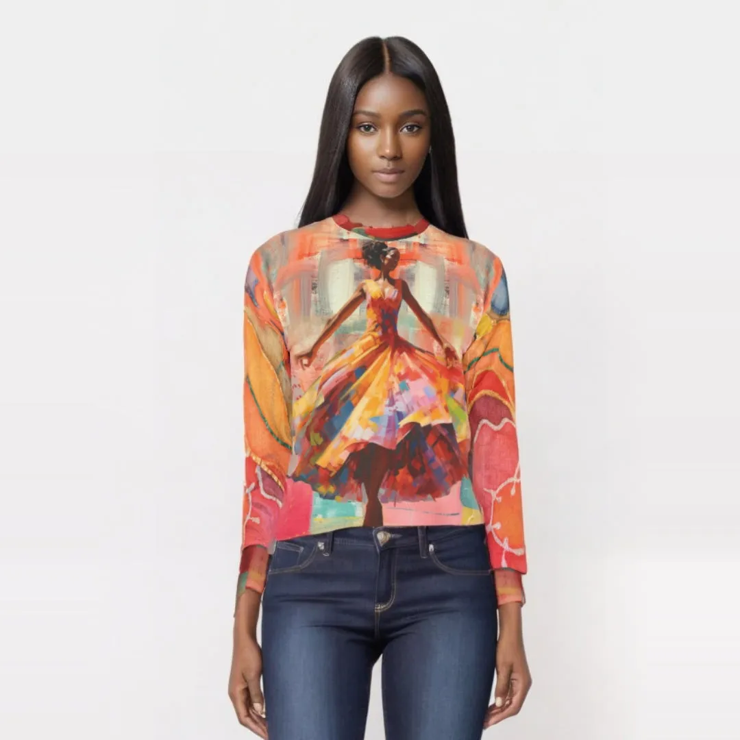 Dancing Through Harlem Pastel Colorblock Mid-Weight Polyester Unisex Sweatshirt (Gold Label)