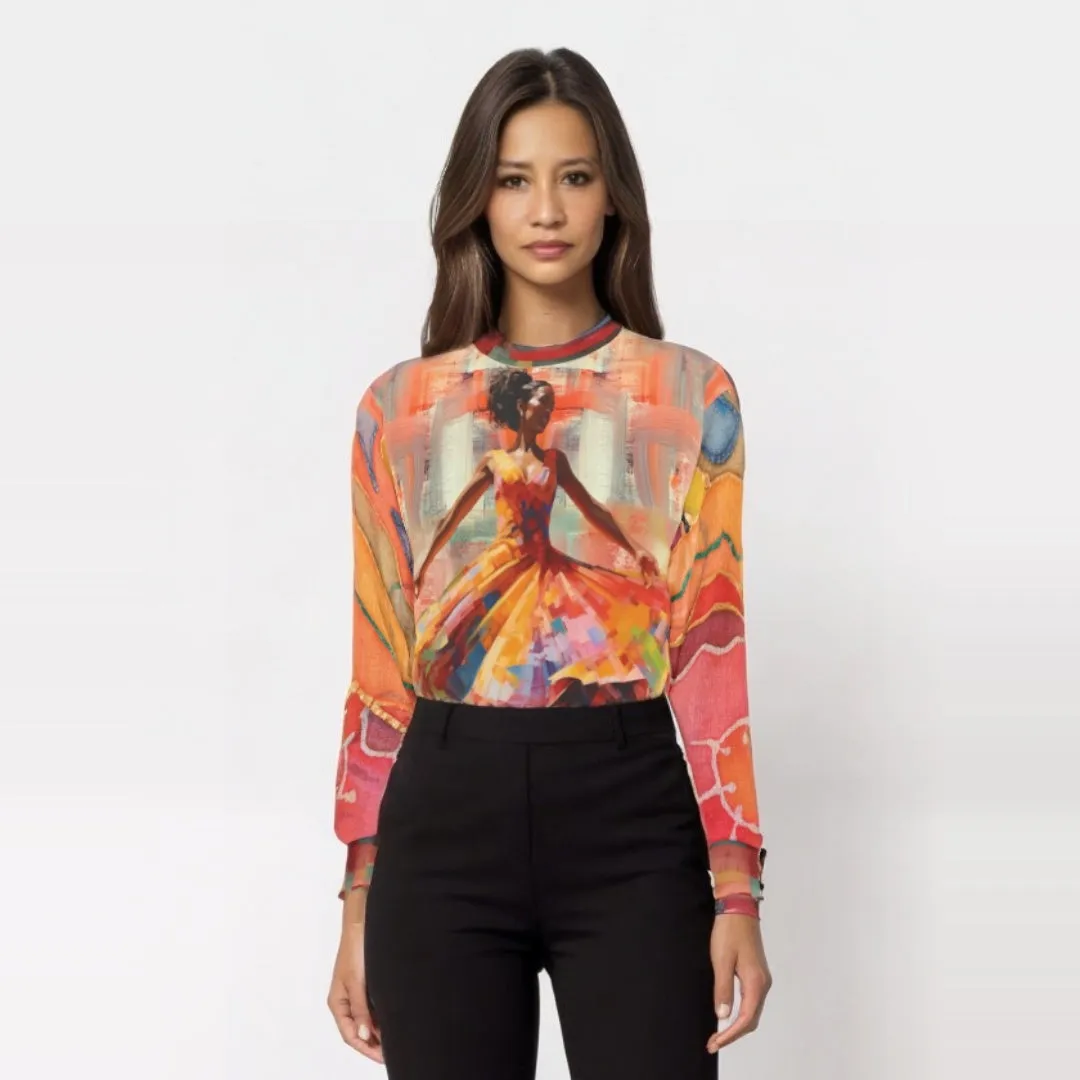 Dancing Through Harlem Pastel Colorblock Mid-Weight Polyester Unisex Sweatshirt (Gold Label)