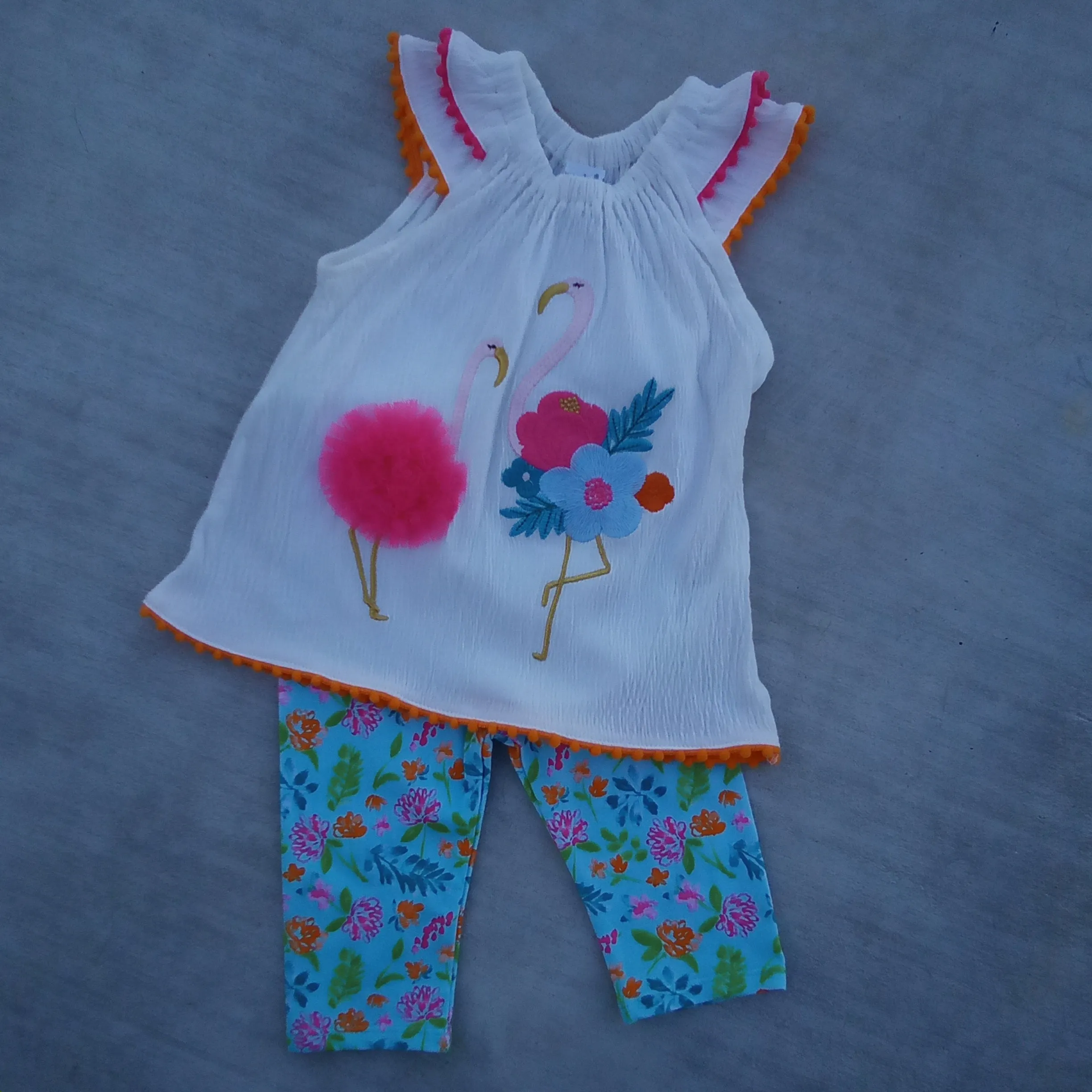 Flamingo Capri Set | Mud Pie