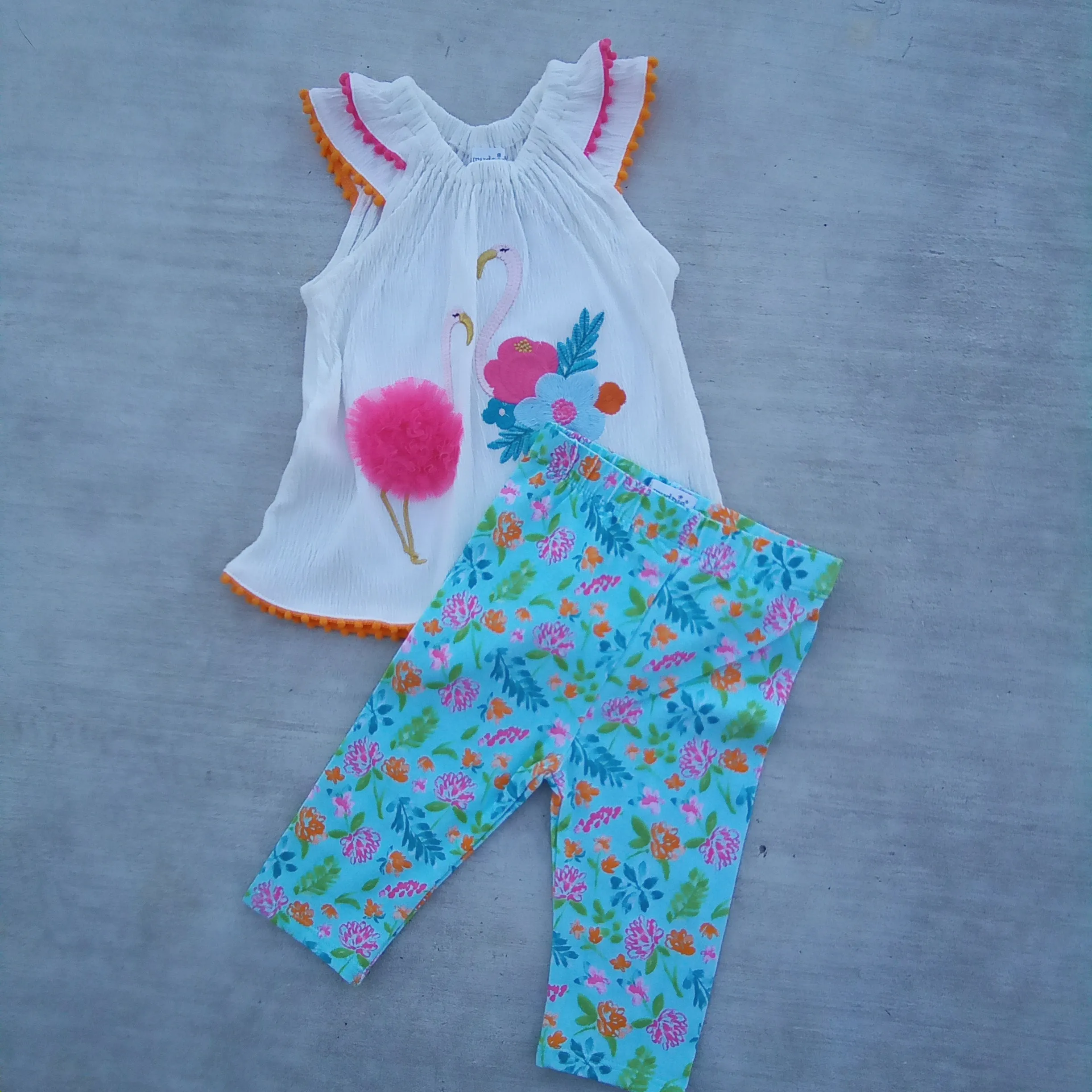 Flamingo Capri Set | Mud Pie