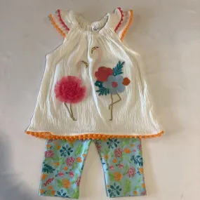 Flamingo Capri Set | Mud Pie