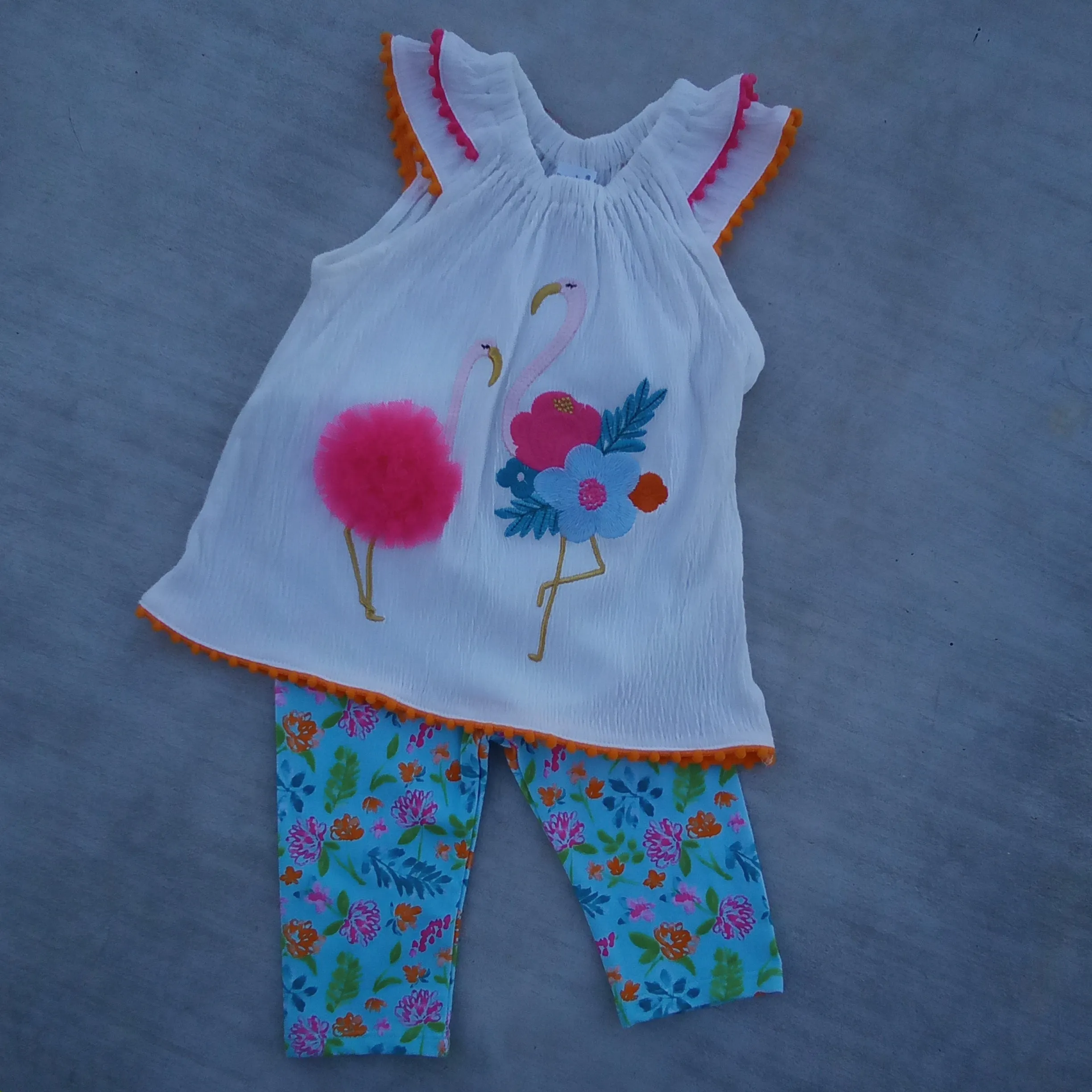 Flamingo Capri Set | Mud Pie