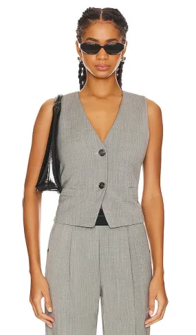 Helmut Lang Tux Vest in Grey