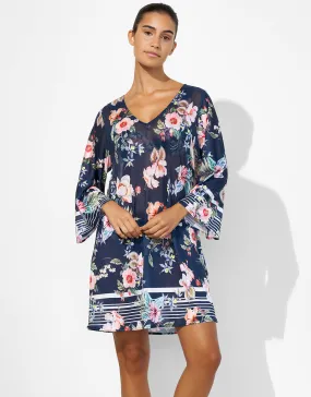 Lush Delight Tunic - Hibiscus Indigo