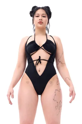 MÆD V-shape Bodysuit - Matte Black
