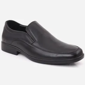 Men "LORENZO" Leather Slip On Moc Toe Stitched Detail Formal Shoes
