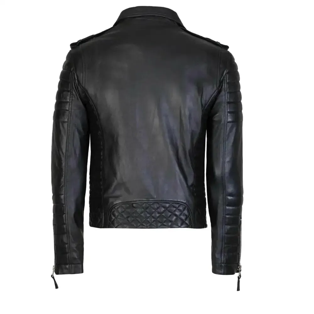 Men's Black Fashion Leather Jacket – Stylish & Versatile