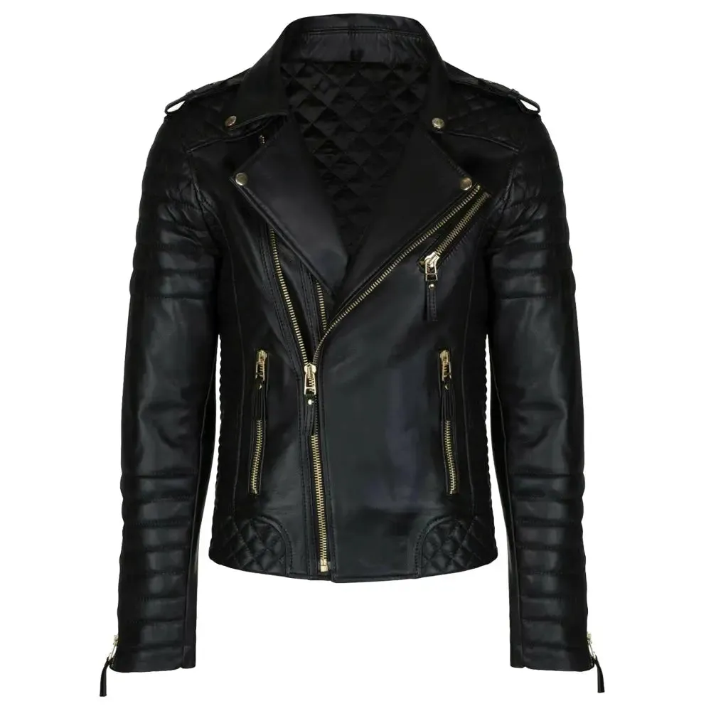 Men's Black Fashion Leather Jacket – Stylish & Versatile