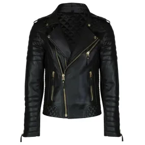 Men's Black Fashion Leather Jacket – Stylish & Versatile