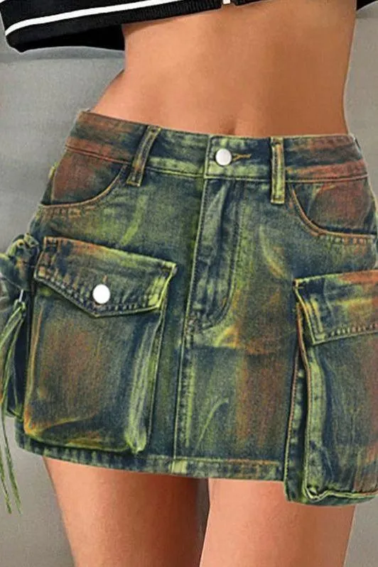 Old Tooling Pocket Denim Skirt