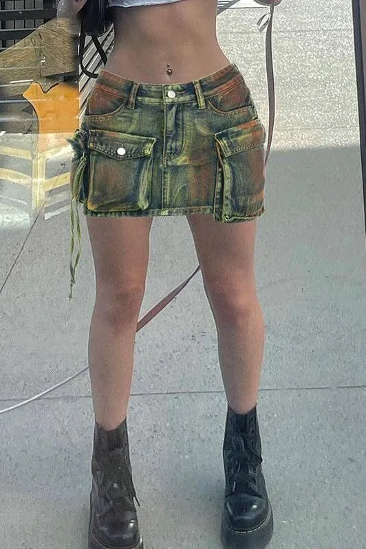 Old Tooling Pocket Denim Skirt