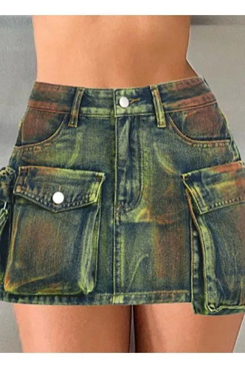 Old Tooling Pocket Denim Skirt