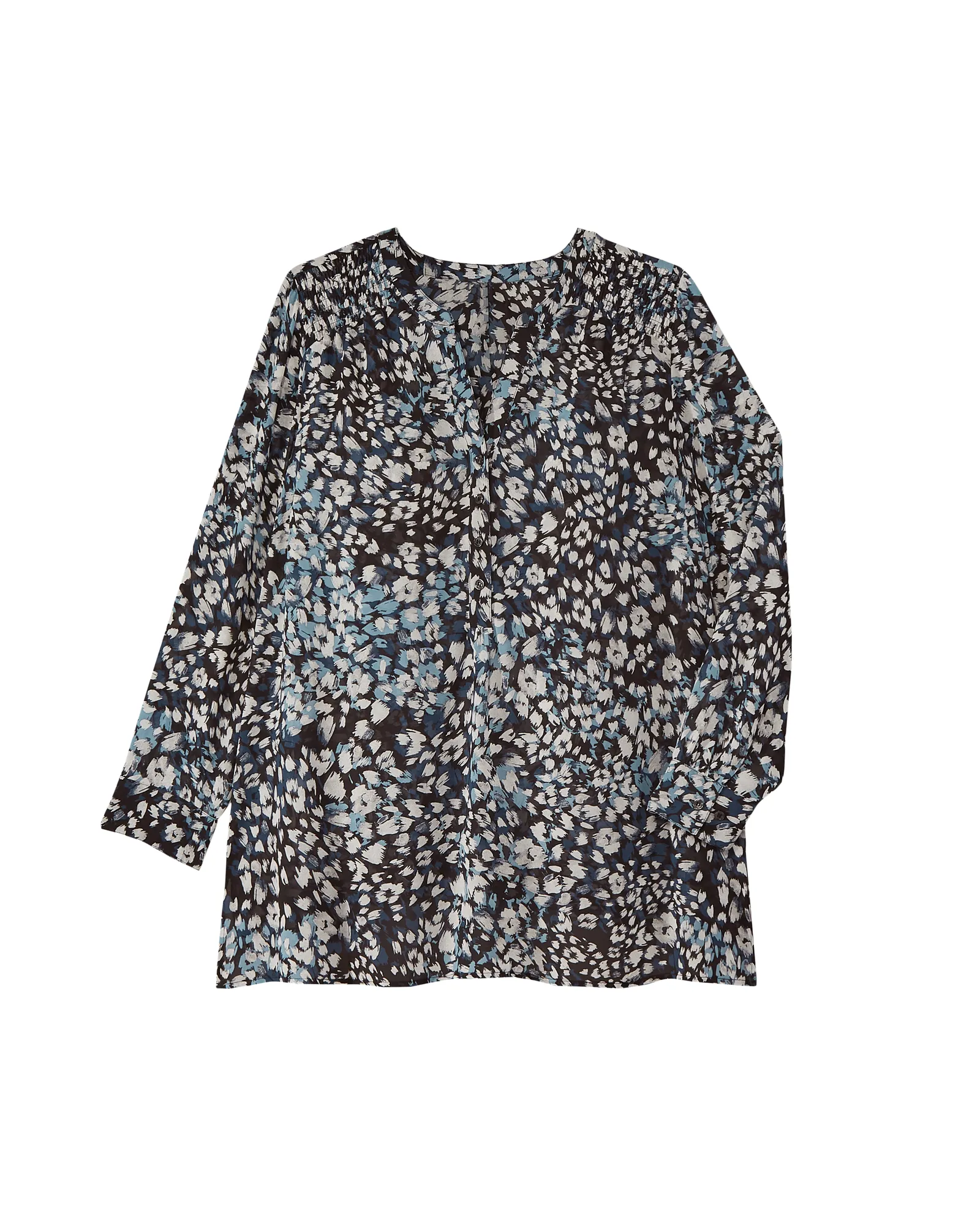 Opal High-Low Tunic | Black / Light Grey