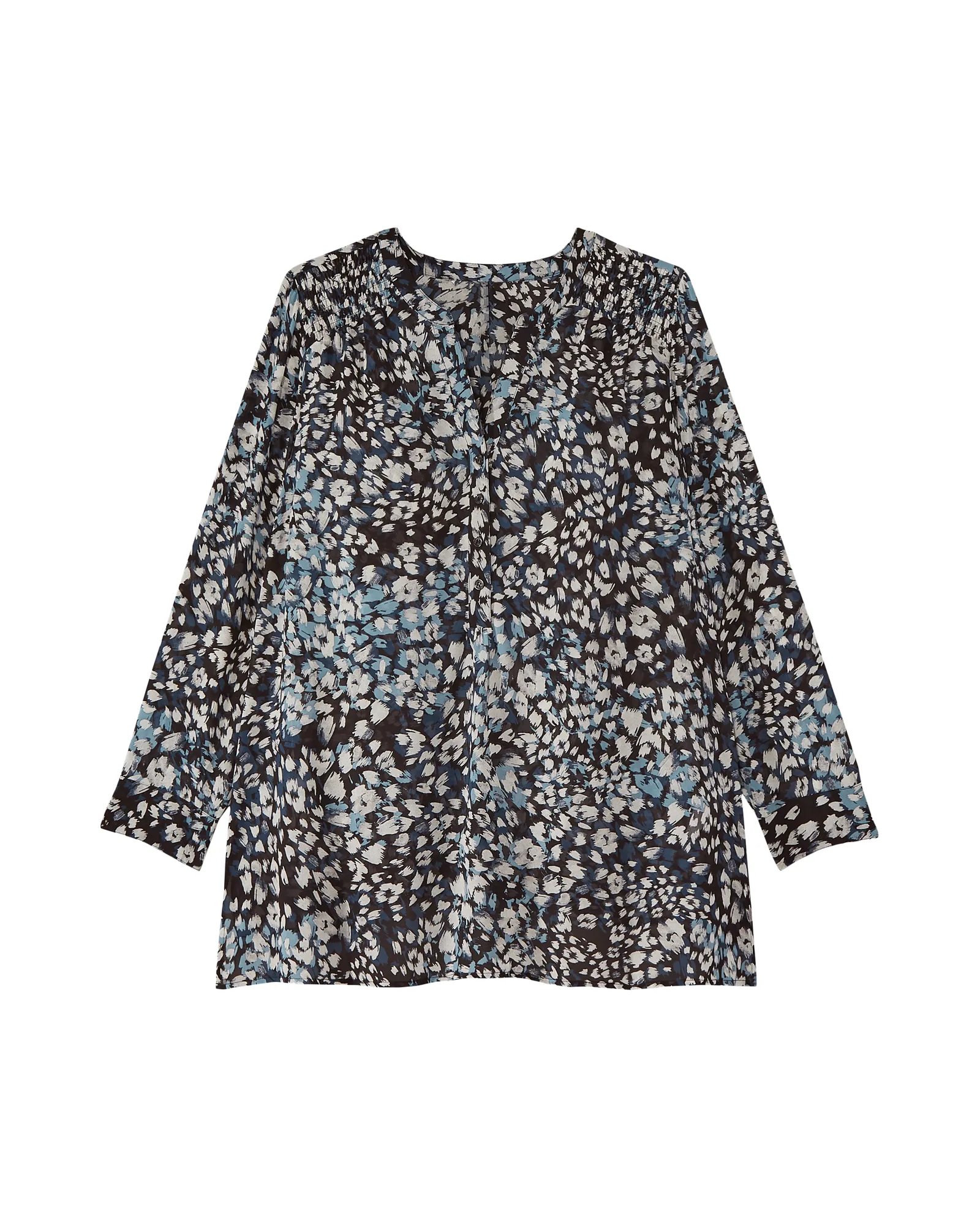 Opal High-Low Tunic | Black / Light Grey