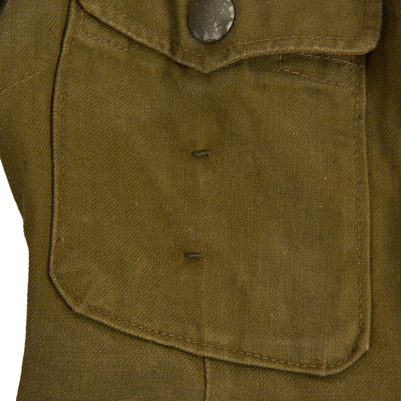 Original German WWII Afrika Korps Panzer Tank Hauptmann's M43 Tropical Tunic with Felt DAK Cuff Title