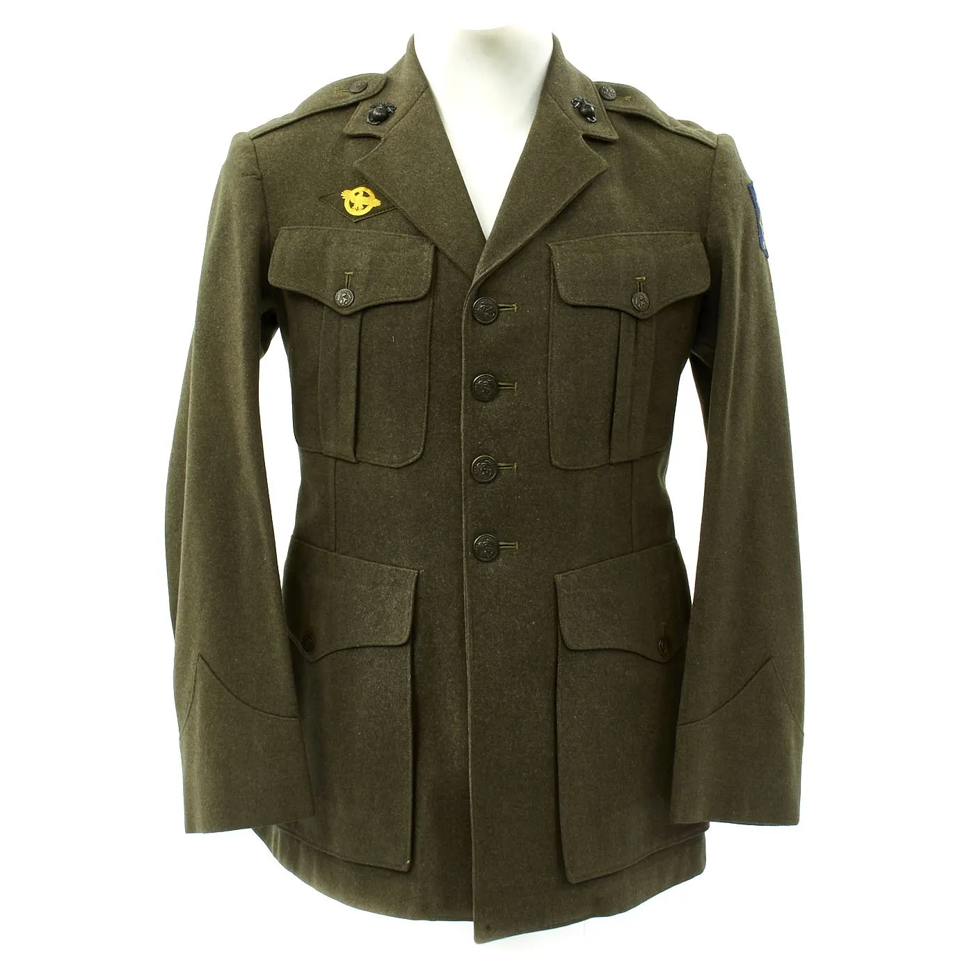 Original U.S. WWII USMC Marine Raider Named Tunic - Burkhart