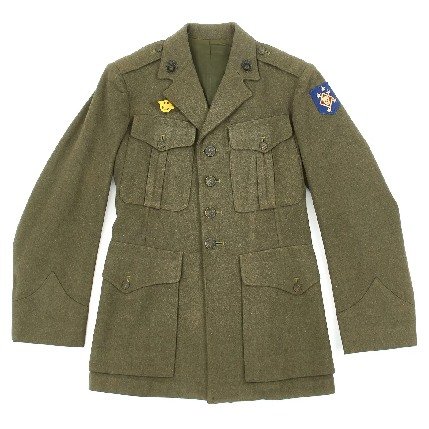 Original U.S. WWII USMC Marine Raider Named Tunic - Burkhart