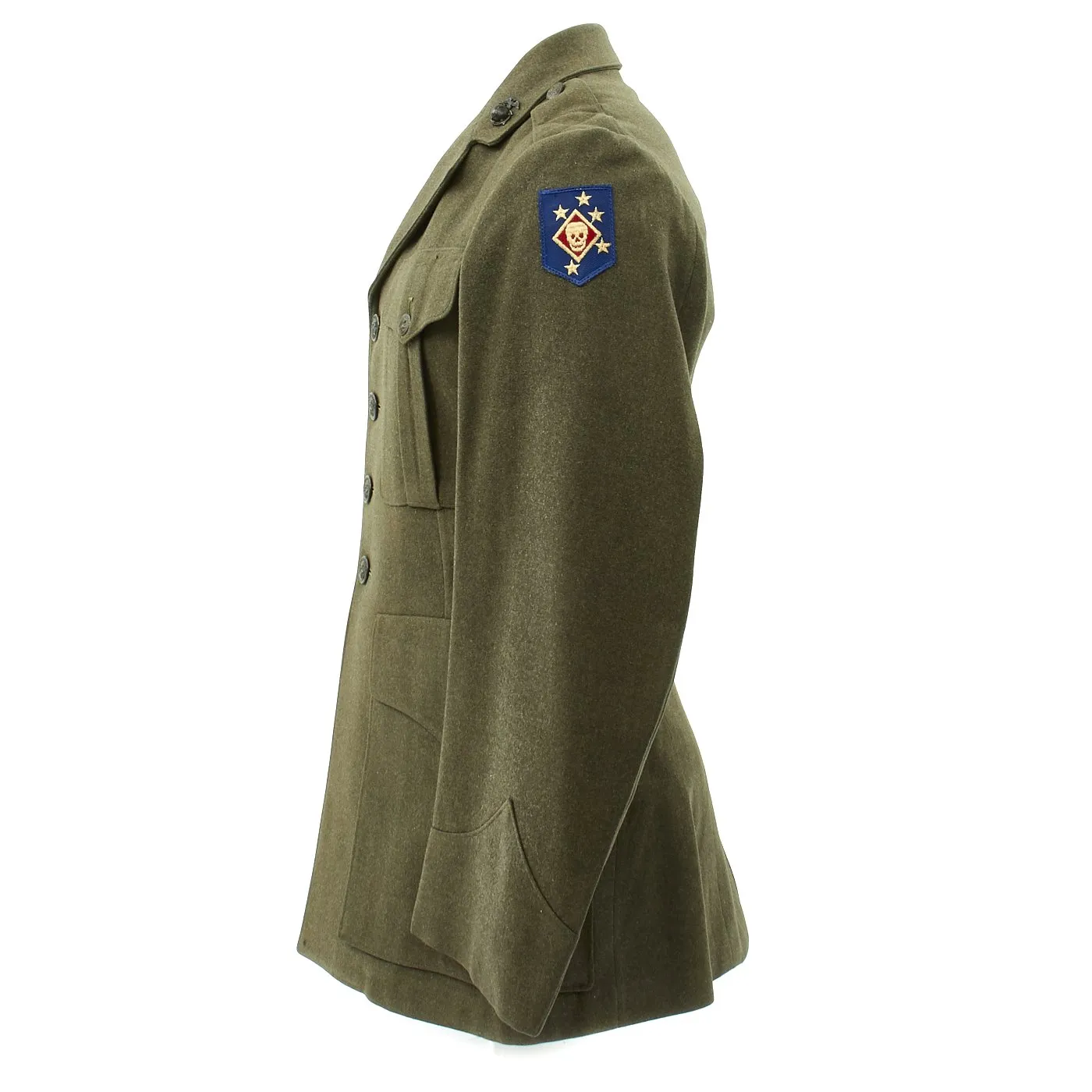 Original U.S. WWII USMC Marine Raider Named Tunic - Burkhart