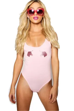Paris Hilton Glitter Unicorn Bodysuit
