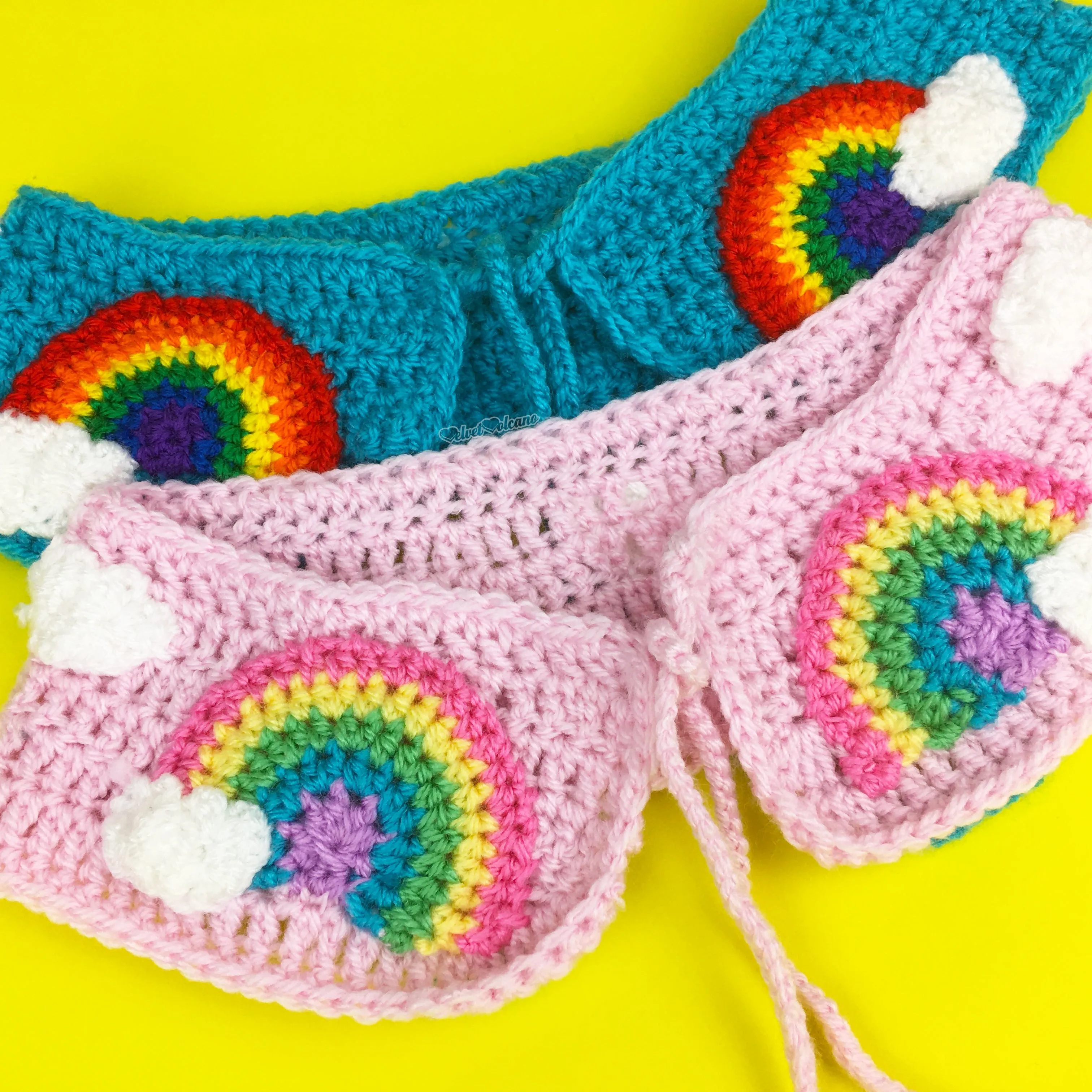 Pastel Rainbow Cloud Collar (Baby Pink)