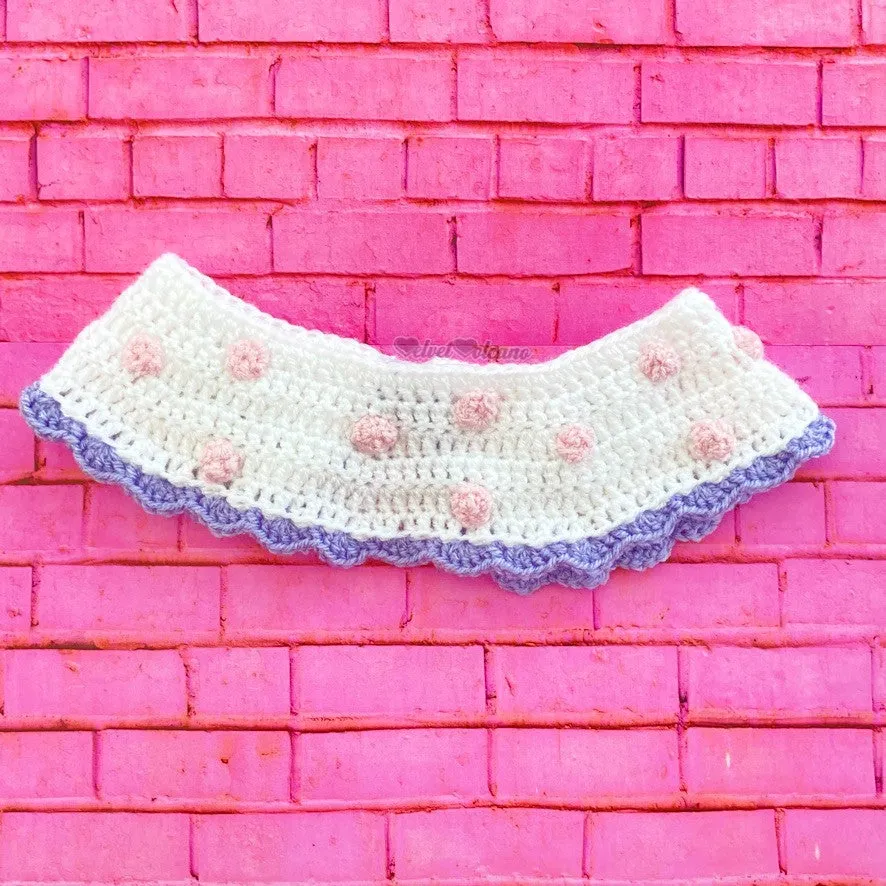 Polka Dot Bow Collar (Custom Colour)
