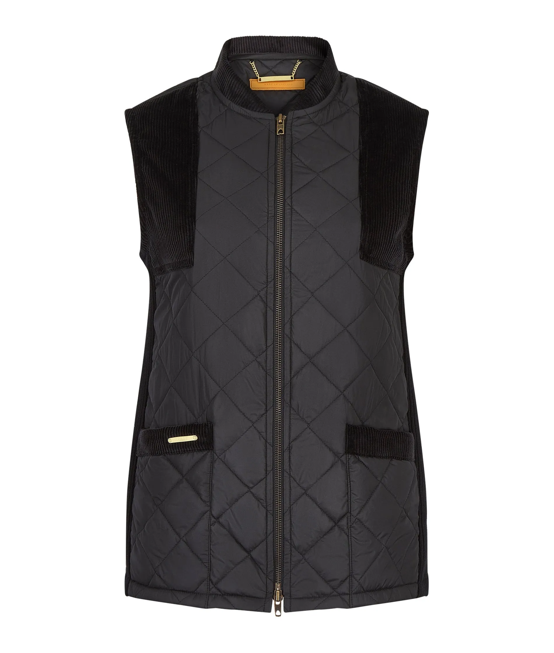 Quilted Gilet in Black