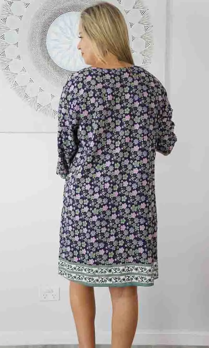 Rayon Tunic 3/4 Sleeve Dahlia, More Colours