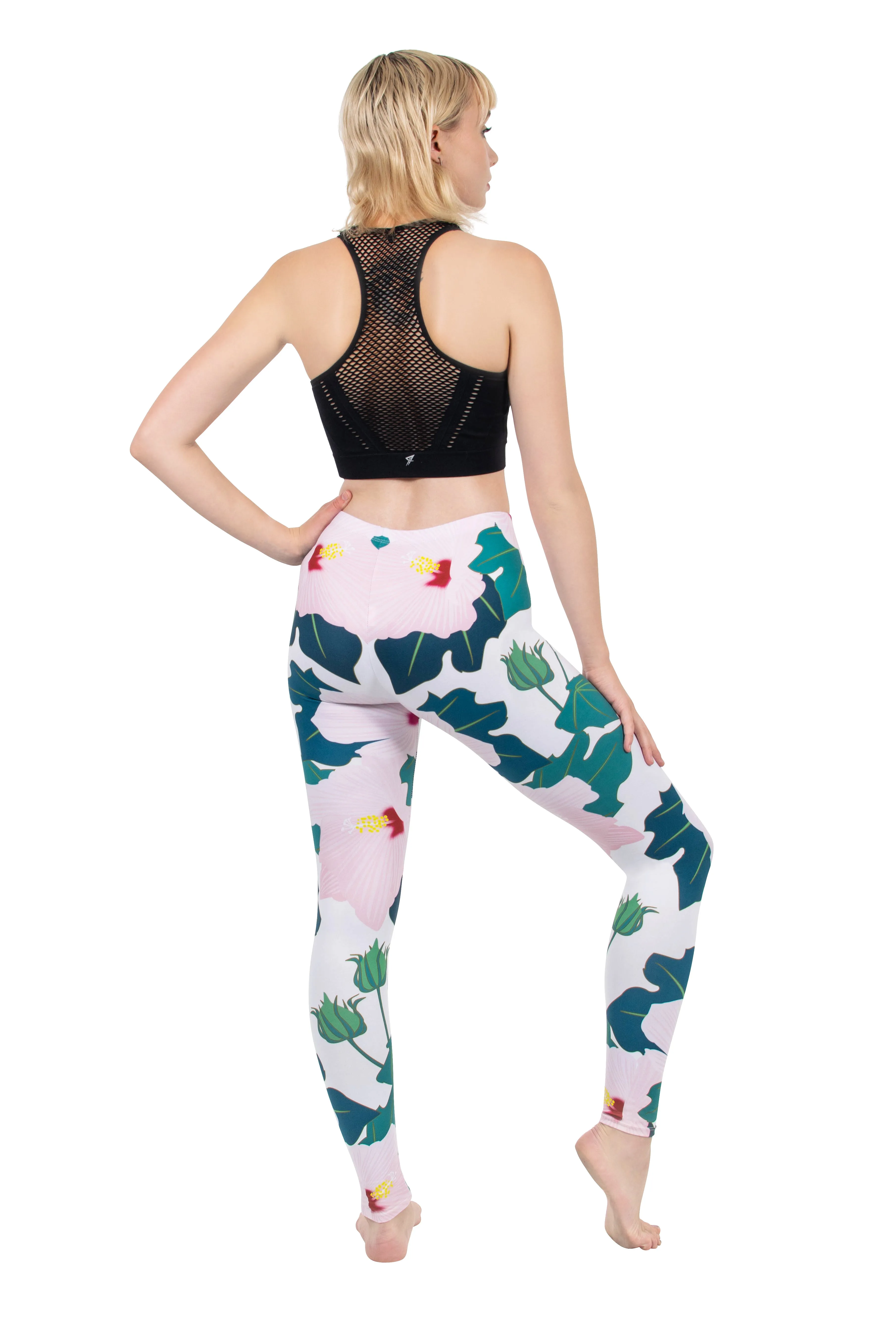 Regular Leggings (8-12 UK Size) - Sweet Hibiscus