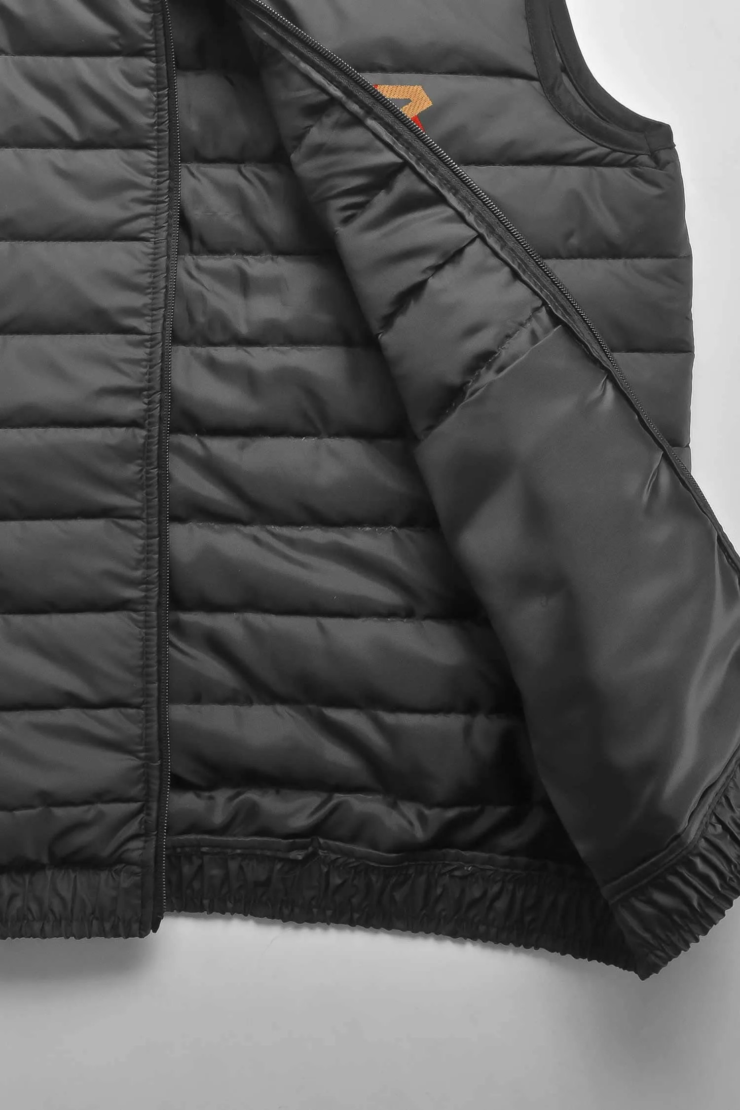 The Burnt Soul Men's B Embroidered Sleeveless Puffer Gilet