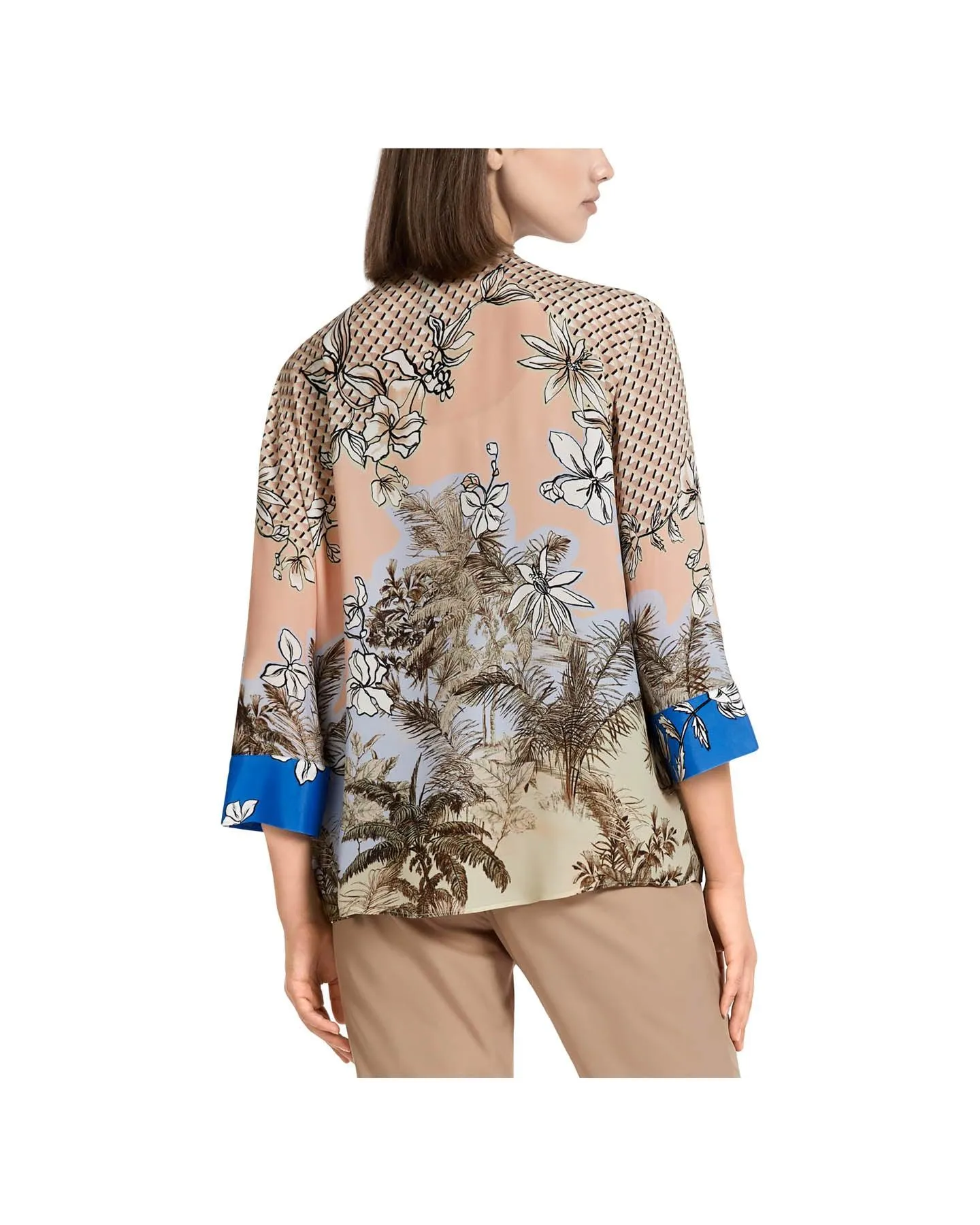 Tropical Print Tunic Blouse