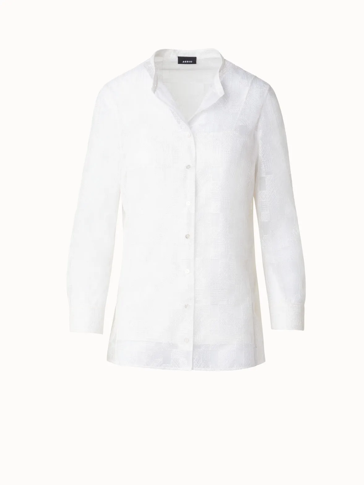 Tunic Blouse with Lizzy Grid Embroidery