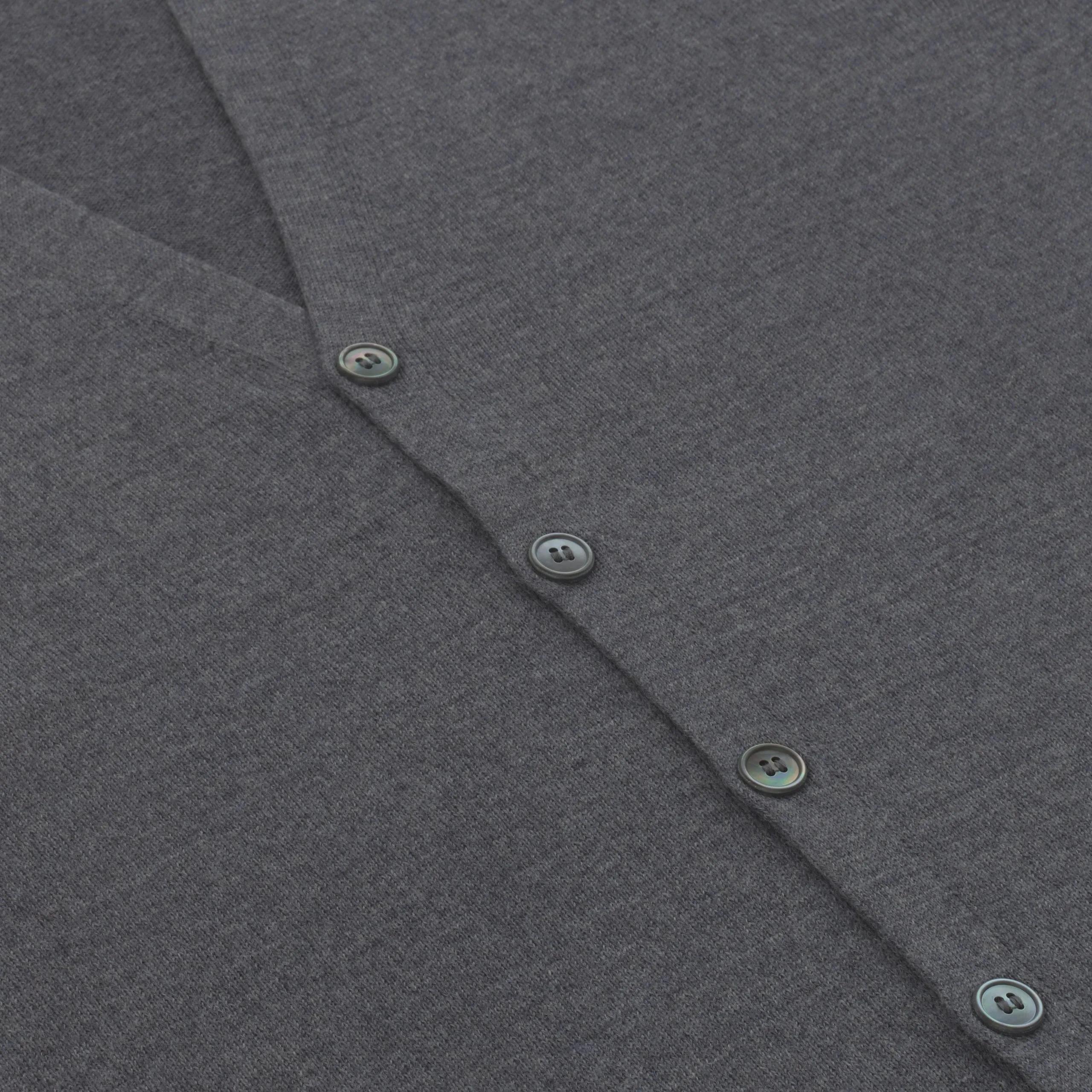Virgin Wool Gilet in Grey Melange